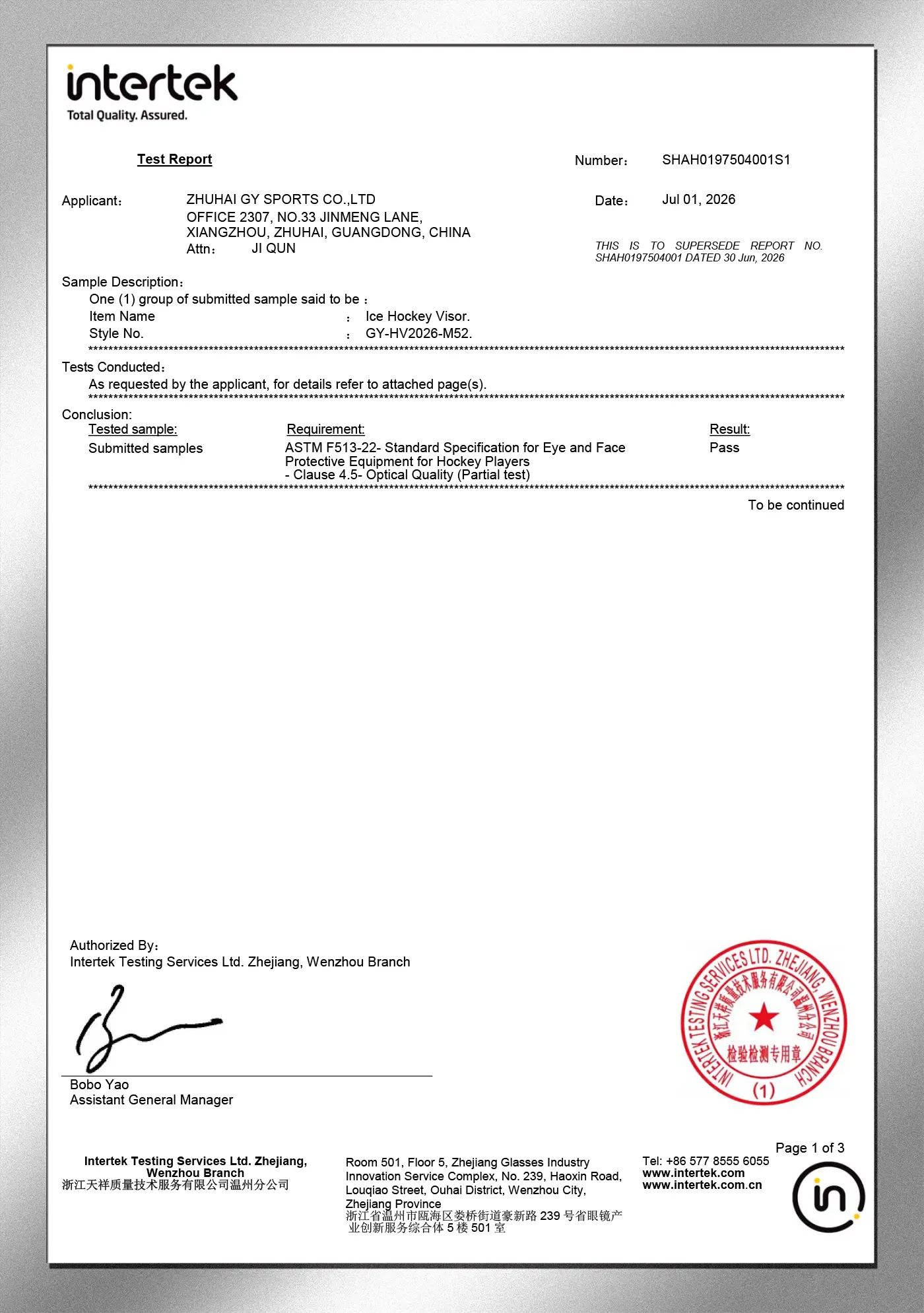 Certificate 1